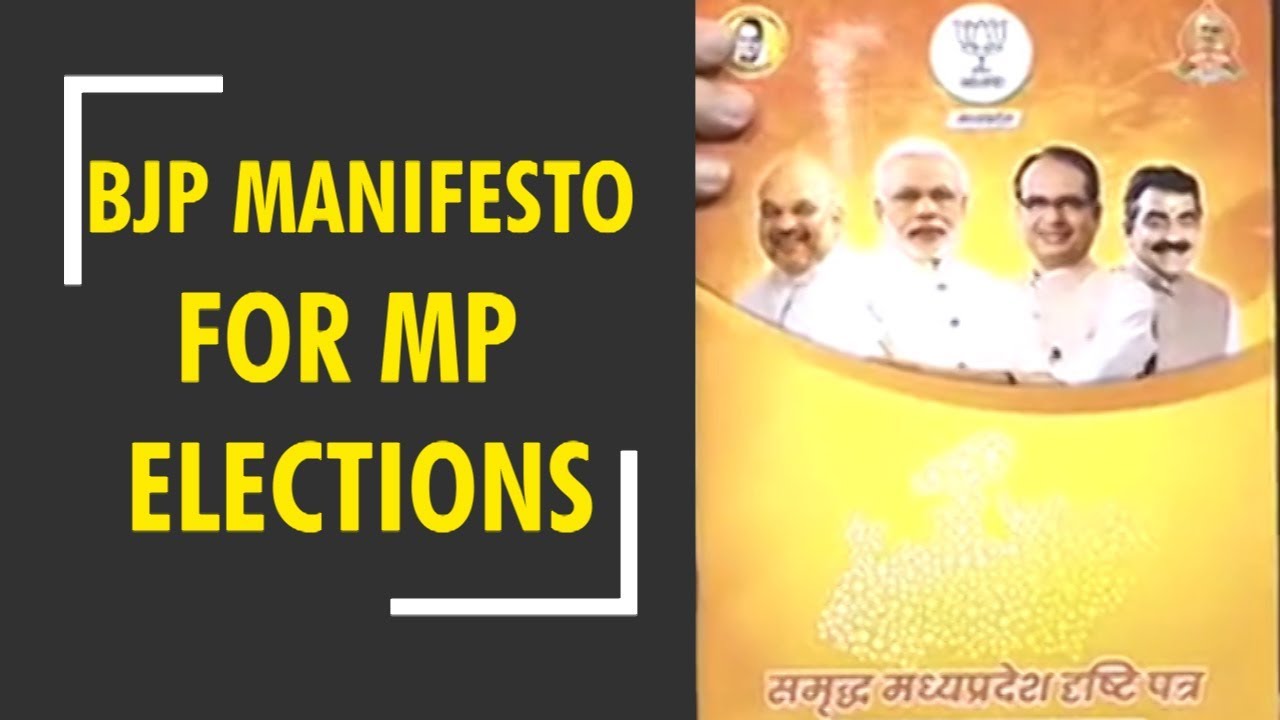 Madhya Pradesh Elections 2018: BJP Releases Manifesto For MP Elections ...