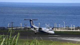 三宅島空港 Rwy20から離陸。（DHC-8 Q300）