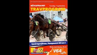 Gävletravet 170907 Kval NY