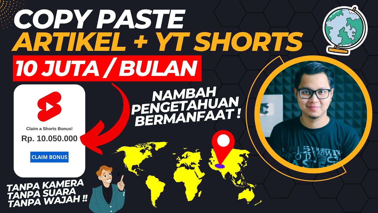 Hasilkan Uang Dari Copy Paste Artike Ke YT Shorts, Cara Menghasilkan ...