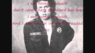 GG Allin \u0026 The Jabbers - Bored To Death (with lyrics)