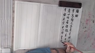 B站练字打卡，日常练习行书，临文征明的书法作品【离骚】节选1