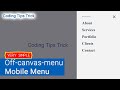 off canvas menu #HTML #CSS #jQuery #WebDesign