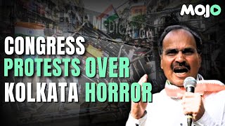 Kolkata Horror | Congress Leader Adhir Ranjan Chowdhury \u0026 Other Congress Workers Hold Protest