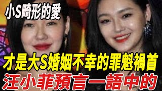 小S畸形的愛，才是大S婚姻不幸的“罪魁禍首”？汪小菲預言一語中的！#大S#徐熙娣#小S#汪小菲#具俊曄#楊紫#刀郎#雲朵#徐子堯#劉德華#全紅嬋#陳若琳#郭晶晶#霍啟剛#霍啟山#娛樂快報