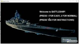 Battleship (Pygame) Demo