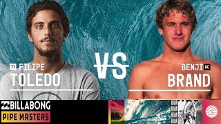 Filipe Toledo vs. Benji Brand - Round Two, Heat 1 - Billabong Pipe Masters 2018