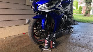 2008 Honda CBR600RR oil change