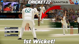 1st Wicket in Cricket 22 Ft. Starc & The Ashes #Shorts - RahulRKGamer