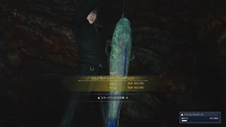 FF15 ノクトの釣りギャラリー020匹目「オパールスネークヘッド」出現条件と簡単に釣りあげる方法