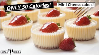 ONLY 50 Calories MINI CHEESECAKES! 😱 EASY Low Calorie Cheesecake Recipe