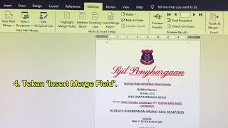 Cara buat sijil paling cepat (Mail Merge)| Tutorial