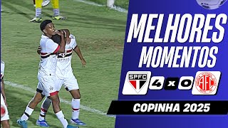 SHOW DAS JÓIAS TRICOLOR | São Paulo 4 x 0 América-RN | Melhores Momentos (COMPLETO) | Copinha 2025