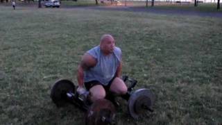 Kevin DiGiorgio FAT grip farmer walks- 280 lbs each hand