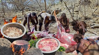 Secrets of Hadzabe Tribe Survival:See How Hadzabe Hunt Kudu,Antelopes \u0026Wild Cat in The Wild||Hadza