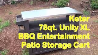 KETER UNITY XL BBQ ENTERTAINMENT PATIO STORAGE CART