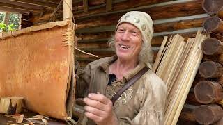 Gunnels Lashed/Stem Pieces Fitted: Birch Bark Canoe Build | WOOD WORKING | DIY | CANADIAN WILDERNESS