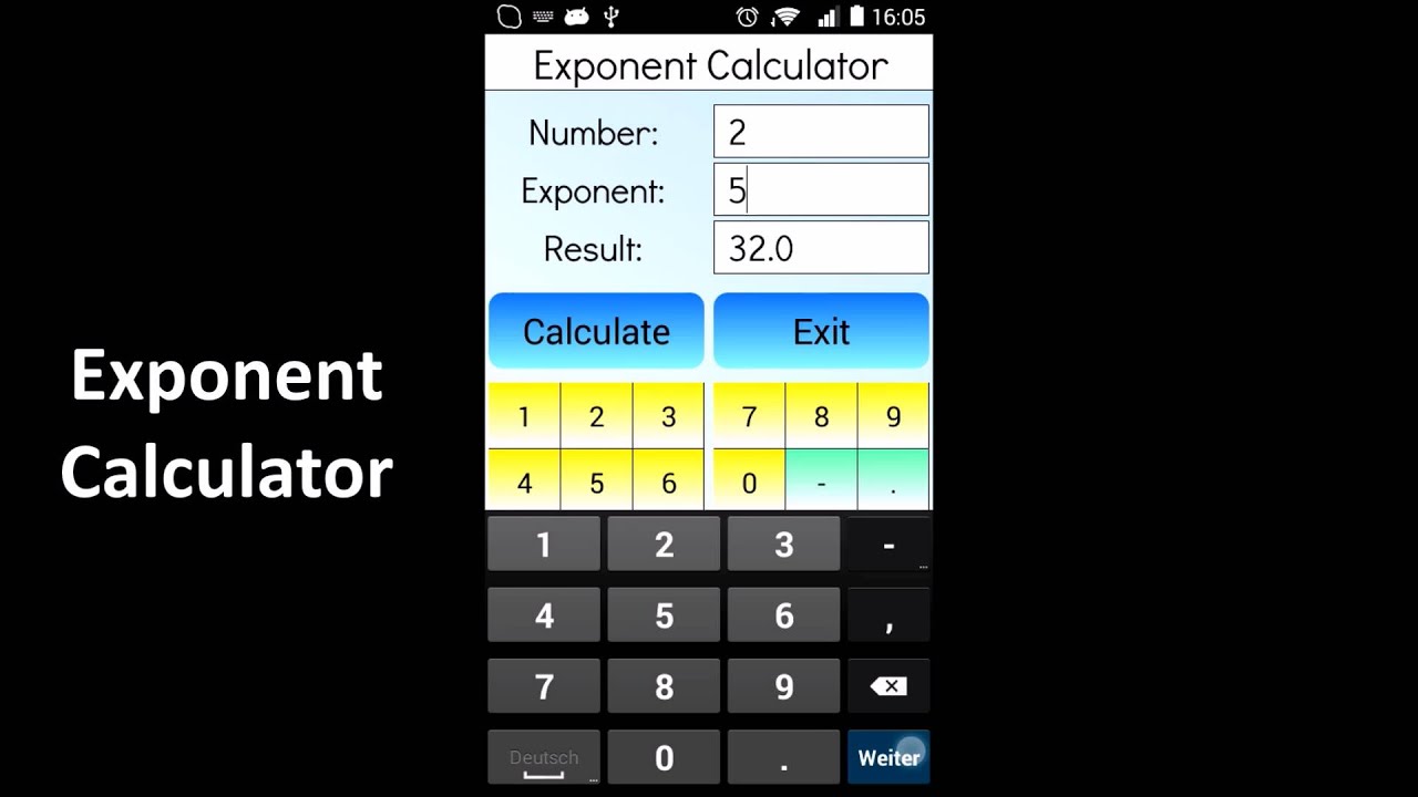 Exponent Calculator - YouTube