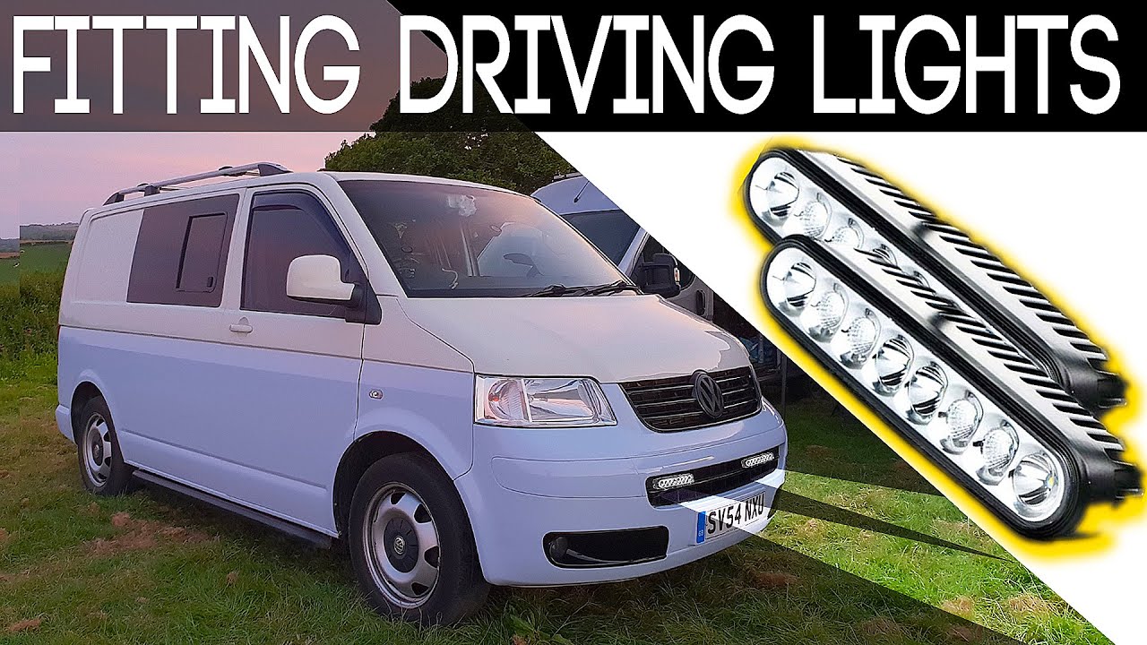 How To: VW T5 Fitting LED Driving Lights | Super Bright Lamps | Van ...