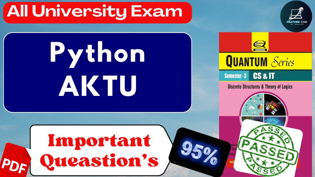 Python Aktu Important Queastion 2024 Youtube