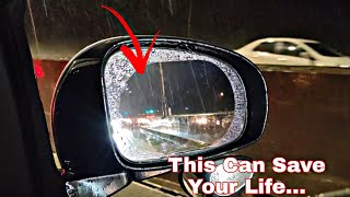 Hydrophobic Side Mirror Film | See Clearly During Heavy Rain