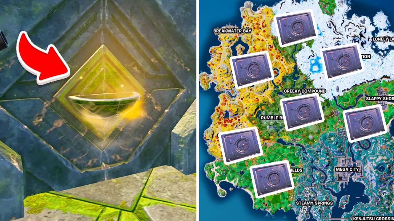 All 17 Vaults Locations In Fortnite Chapter 4 Season 3 - How To Open A ...