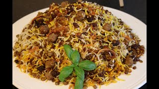 طرز تهیه عدس پلو تهرونی آذری سنتی دستور 70 سال پیش گام به گام آشپزی ایرانی سنتی و حرفه ای با نیلوفر