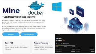 How to Mine PKT using Docker | Earn money from CPU and Bandwidth | PKT.CASH | Windows