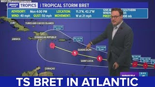 Tropical Storm Bret has formed in the Atlantic