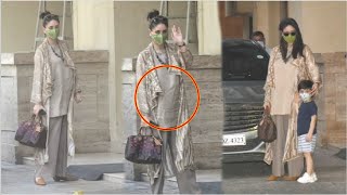 PREGNANT Kareena Kapoor Khan Spotted With Chote Nawab Taimur Ali khan At Amrita's House
