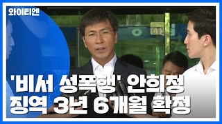 '비서 성폭행' 안희정 징역 3년 6개월 확정...\