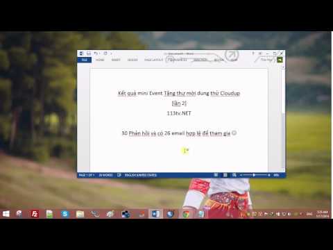 Kết quả Event tặng thư mời Cloudup (Lần 2) Kết quả Event tặng thư mời Cloudup (Lần 2)