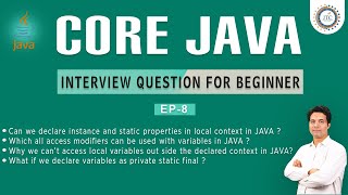 Session-8 : Java Interview Question|| Variables || Local || Final static final in Java Som Sir