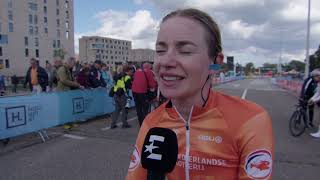 Riejanne Markus - Interview at the finish - UEC Championships (Limbourg-Flanders) 2024