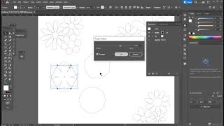 Simple Flowers in Adobe Illustrator for Coloring Pages