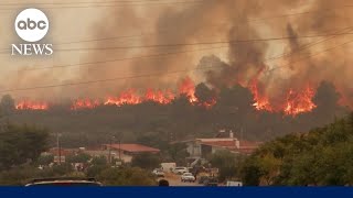 Ongoing extreme temperatures in Greece fueling wildfires and prompting evacuations