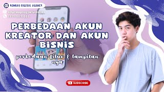 PERBEDAAN AKUN KREATOR DAN AKUN BISNIS🤔✨️