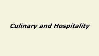 CT Culinary and Hospitality