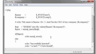 Insert And Extract Fetch Data From Database using PHP Script