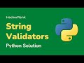 Python HackerRank Solutions: String Validators
