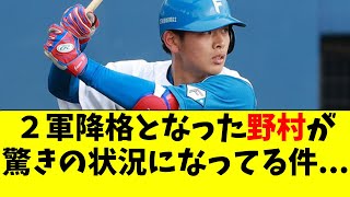 【日ハム】２軍降格した野村佑希が、驚きの状況に・・・！