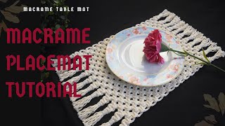 MACRAME PLACEMAT TUTORIAL || Macrame Table Mat