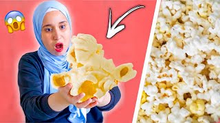 جربت اصنع اكبر حبة فشار في العالم 🍿 كارثة !!