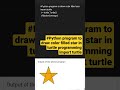 Python program to draw color filled star in turtle programming #python color filled star in turtle