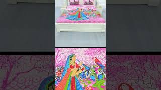 Rajasthani Centre Figure Jaipur Prints Pack of 5 Double Size Bedsheet with 10 Pillow Covers