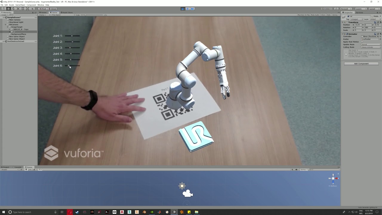 Augmented Reality Unity3d Vuforia Industry 4 0 Basic Functions