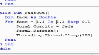 Visual Basic 2008 Express Edition -- Fade Effect --