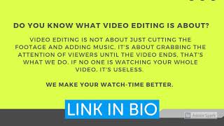 I will do professional and fast video editing, check it out