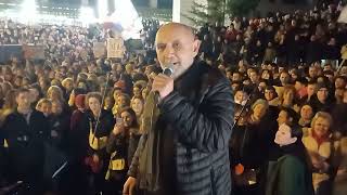 Govor Rake Milenkovica na protestu u Novom sadu