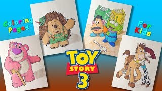 Toy Story 3 Cartoon Characters Part 3 #ColoringPages #forKids #LearnColors and Draw with Woody